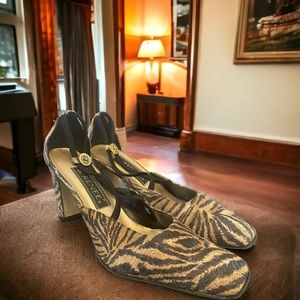 J.Renee Animal print strap heels